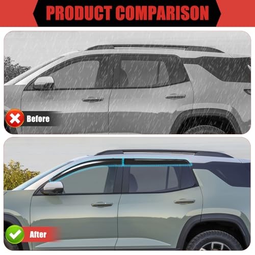 Window Visors Rain Guards Compatible with 2025 2026 Chevrolet/Chevy Equinox