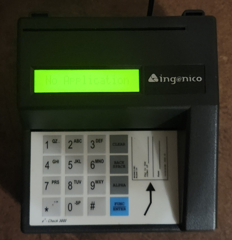 INGENICO EN-CHECK 3000 MR3000 ELECTRONIC CHECK READER