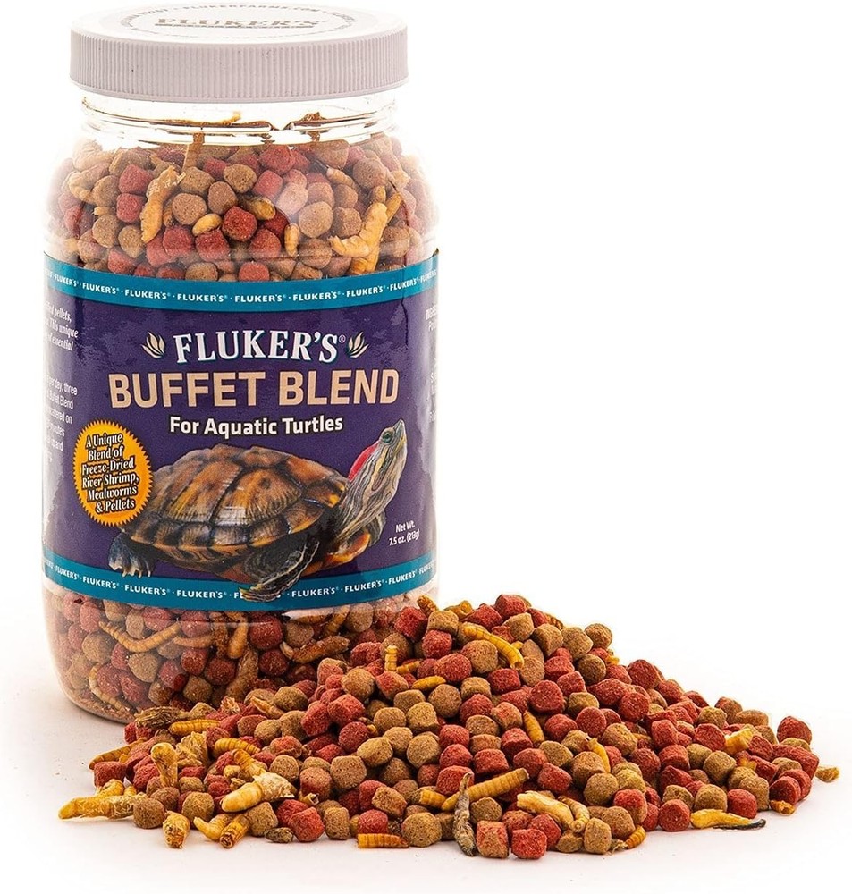 Fluker's Buffet Blend: Nutritious Aquatic Turtle Food, 7.5oz