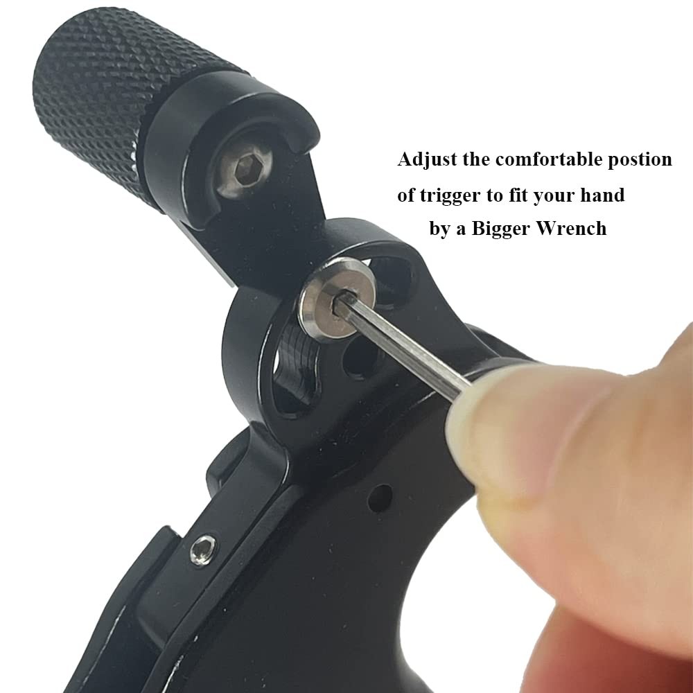 Bow Release for Compound Bow, 4-Finger 360° Rotate Caliper Thumb Release Arch...