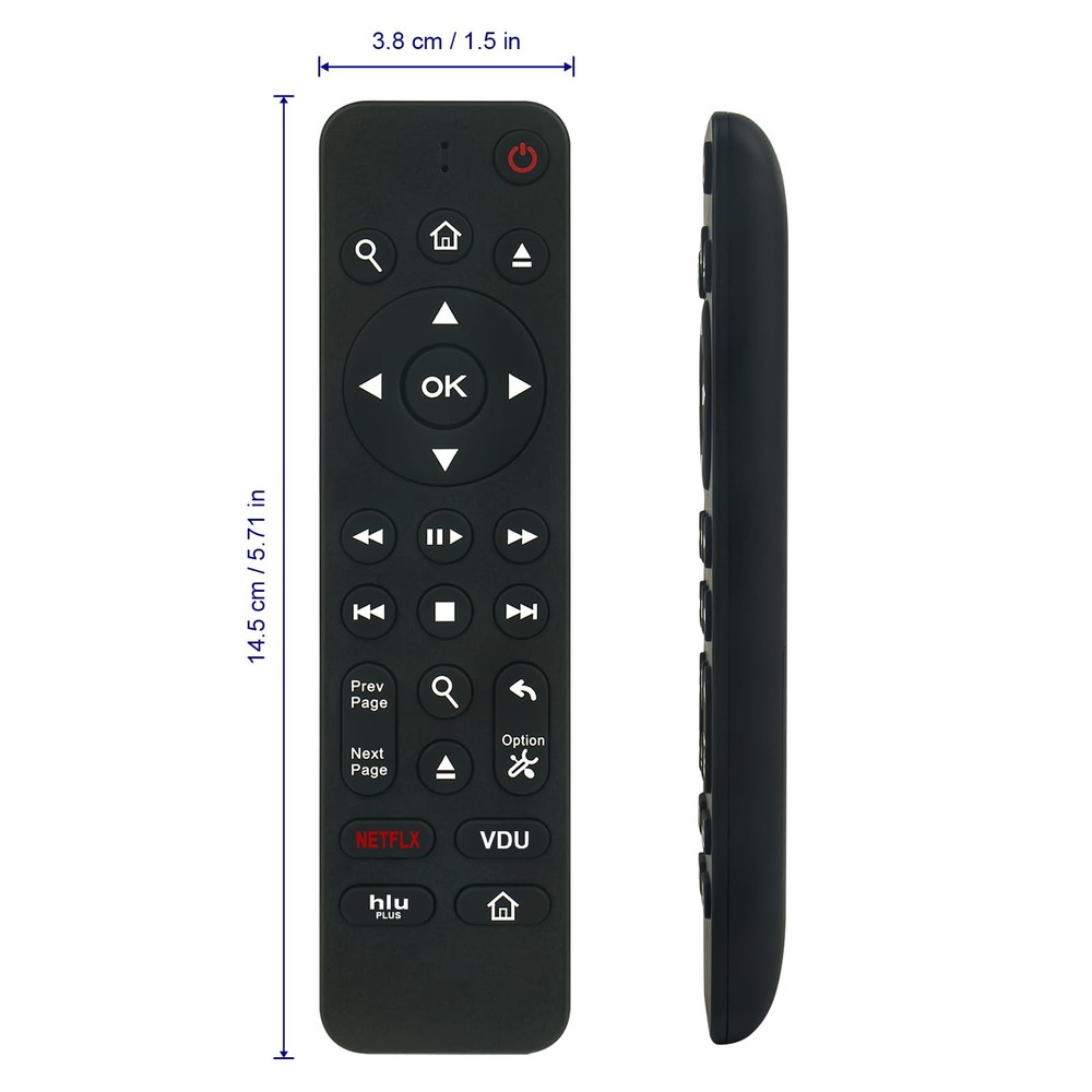 ECONTROLLY WD TV Play Replace Remote Control Compatible with Western black