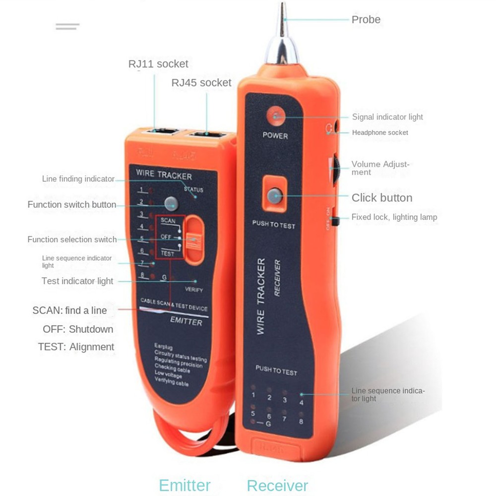Cable Locator Communication Network Tester Detector Wire Tracer Accessory Part