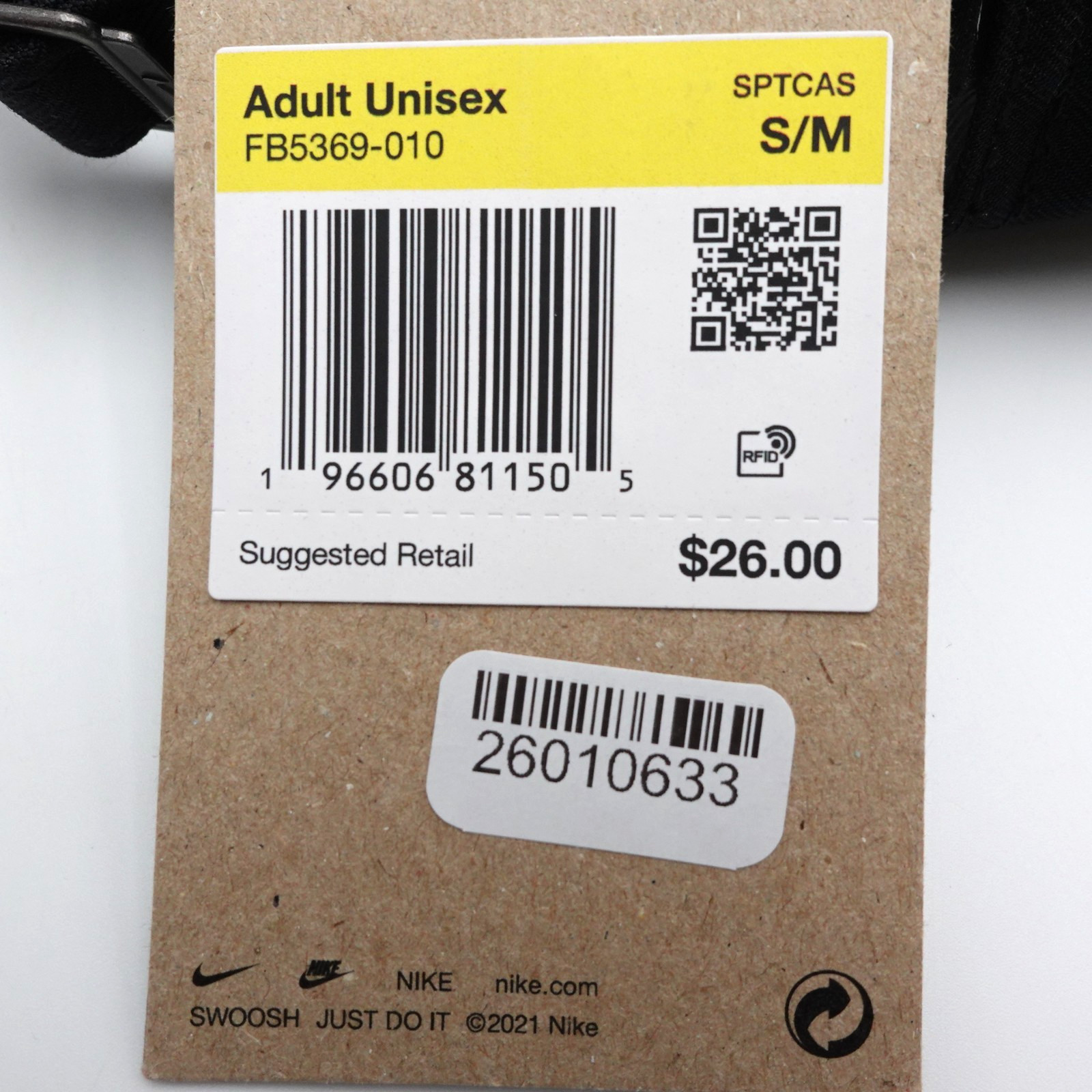 Nike Club Swoosh Unstructured Strapback Hat Cap Unisex Adult Size S/M FB5369-010