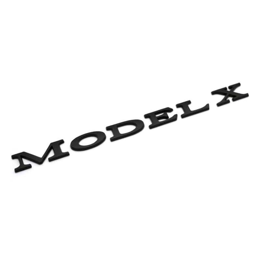 Tesla Model X Emblem Badge, Matte Black, 2016-2026