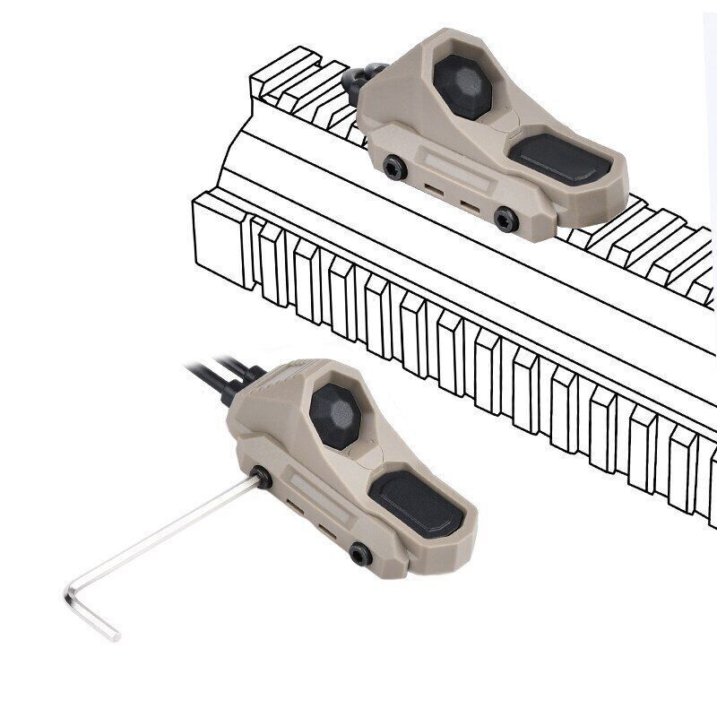 Tactical Flashlight Remote Dual Pressure Switch PEQ DBAL MAWL ModButton Control