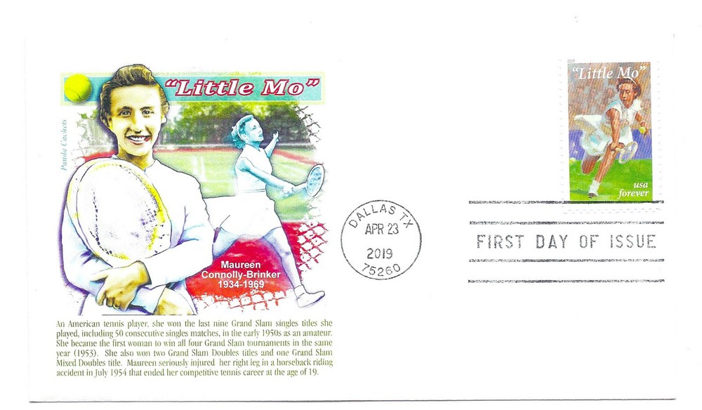 5377 "Little Mo", Maureen Connolly Panda Cachets, FDC