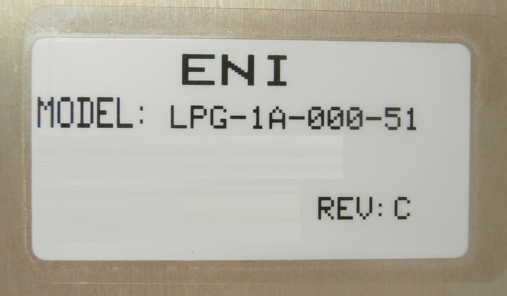 LPG-1A ENI LPG-1A-000-51 Solid State RF Power Generator 100 KHz Tested Working