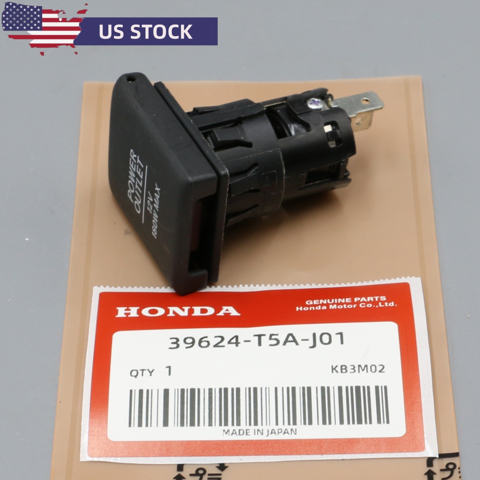 OEM Center Console Power Outlet Socket Assy For 2014-2024 Honda Acura US