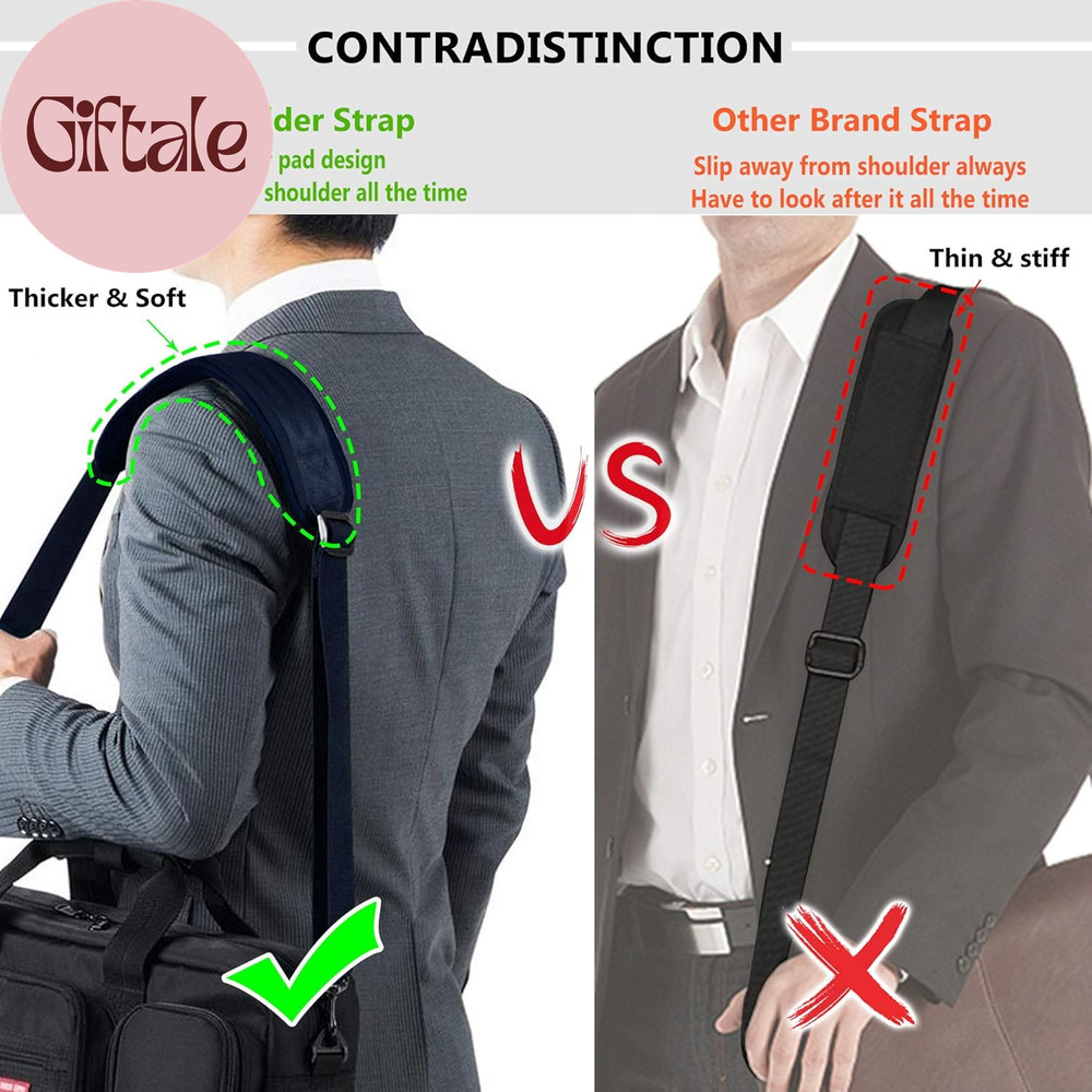 Bag Shoulder Strap, Padded Adjustable Shoulder Strap Replacement