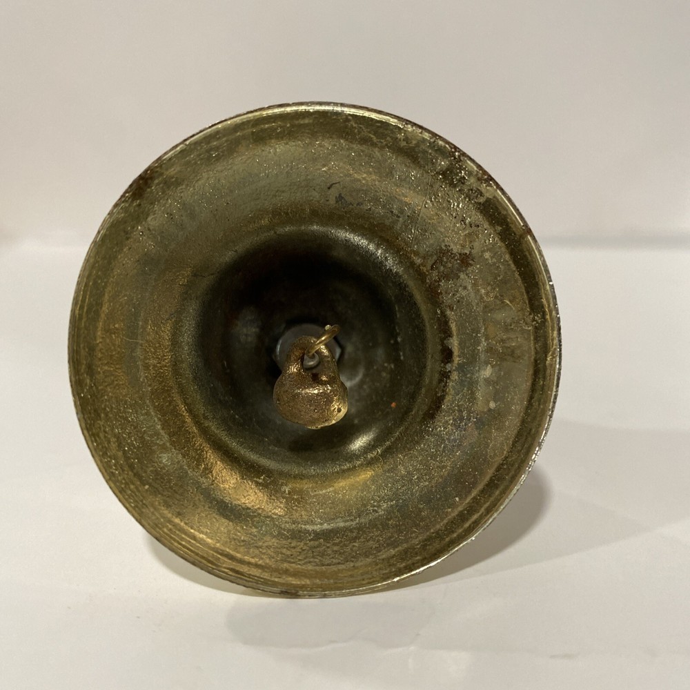 Cross And Rose Vintage Gold Solid Bell Small