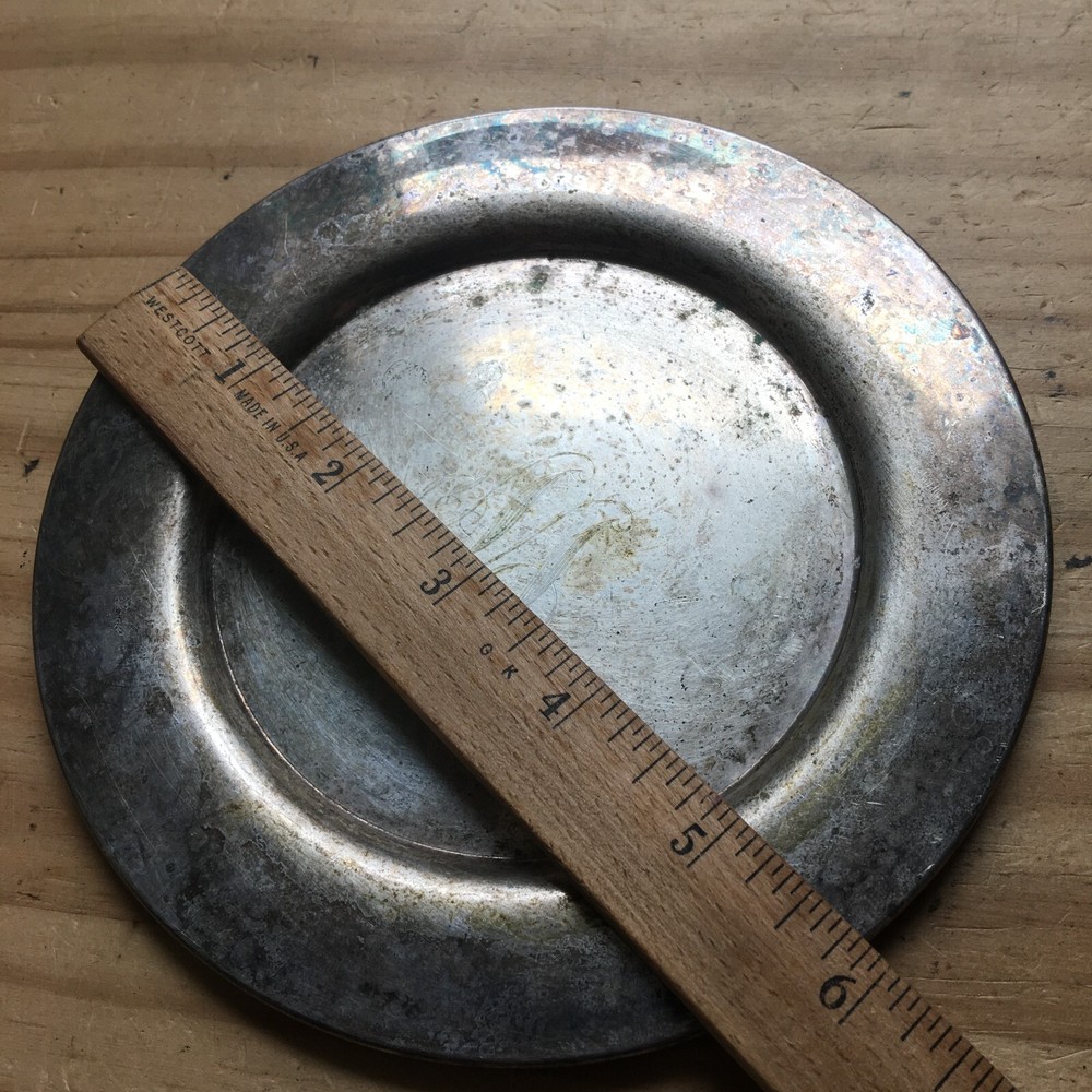 Vintage 1960s Classic WM A Rogers Silver plate Round Small Tray Dish 6"D