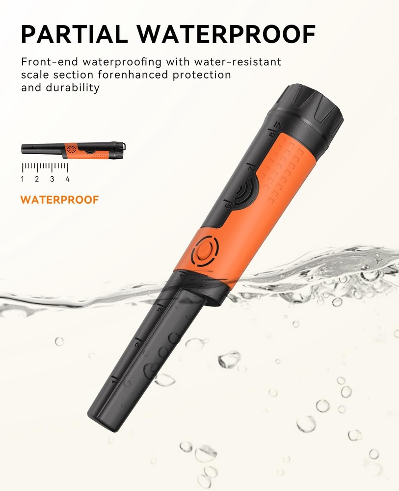 Metal Detector Pinpointer for Adults & Kids - Waterproof Handheld Pin Pointer...
