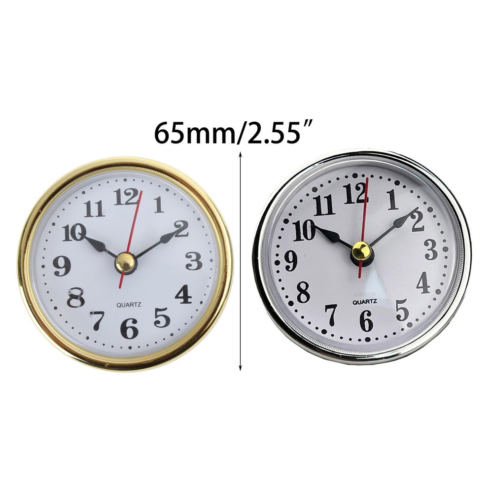 Clock Insert Round Clocks Movement 2-1/2 65mm Diameter Clock Head Arabic Nume...