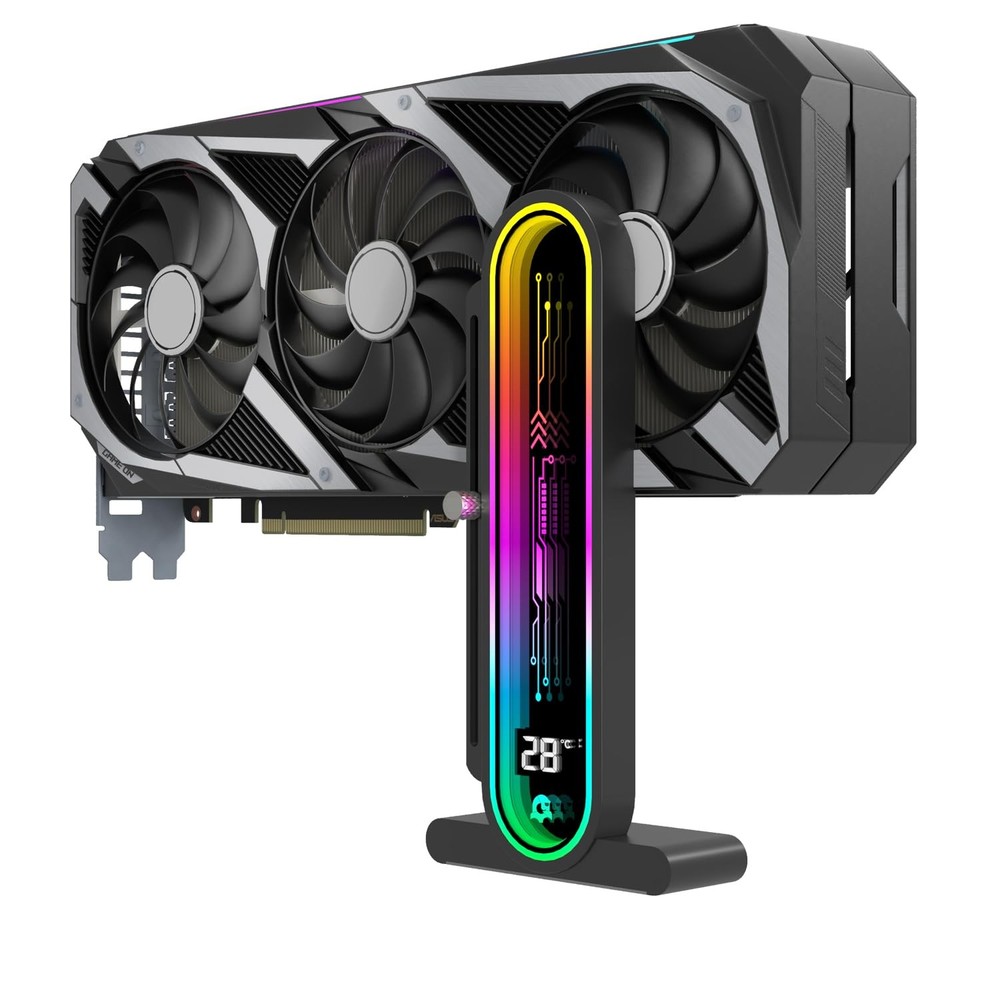TGDGAMER ARGB GPU Support Bracket with Temperature Display（Ambient Case...