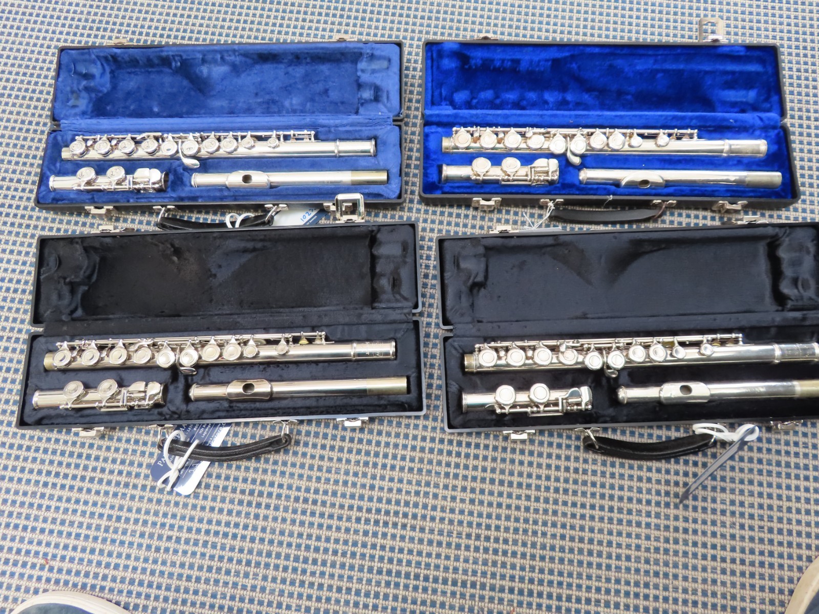 LOT OF 4 FLUTES -ARMSTRONGS, BUNDY, BUFFET- NICE BUT NEED  REPAIR