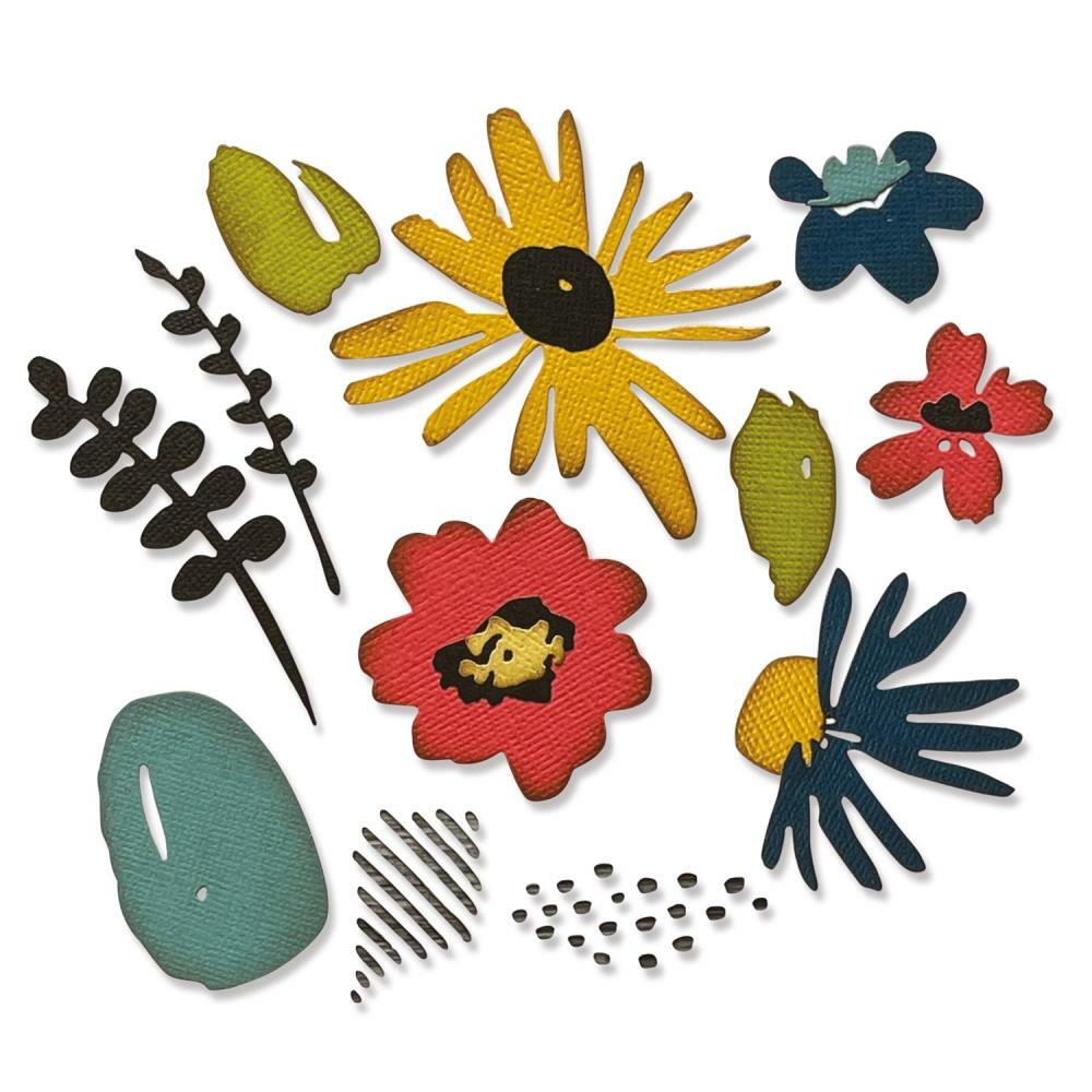 Tim Holtz Sizzix Thinlits Die ~ MODERN FLORISTRY ~ Alterations 665853