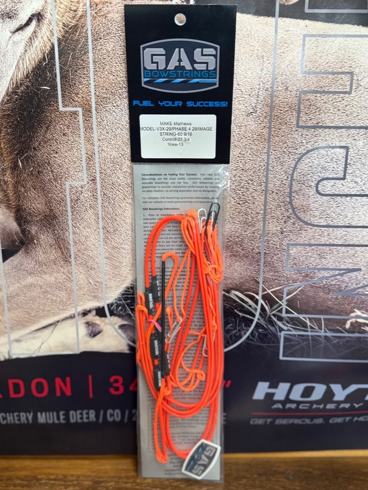 Gas PHASE 4 29 Mathews V3X 29 BowStrings String Cable ALL Flo Orange