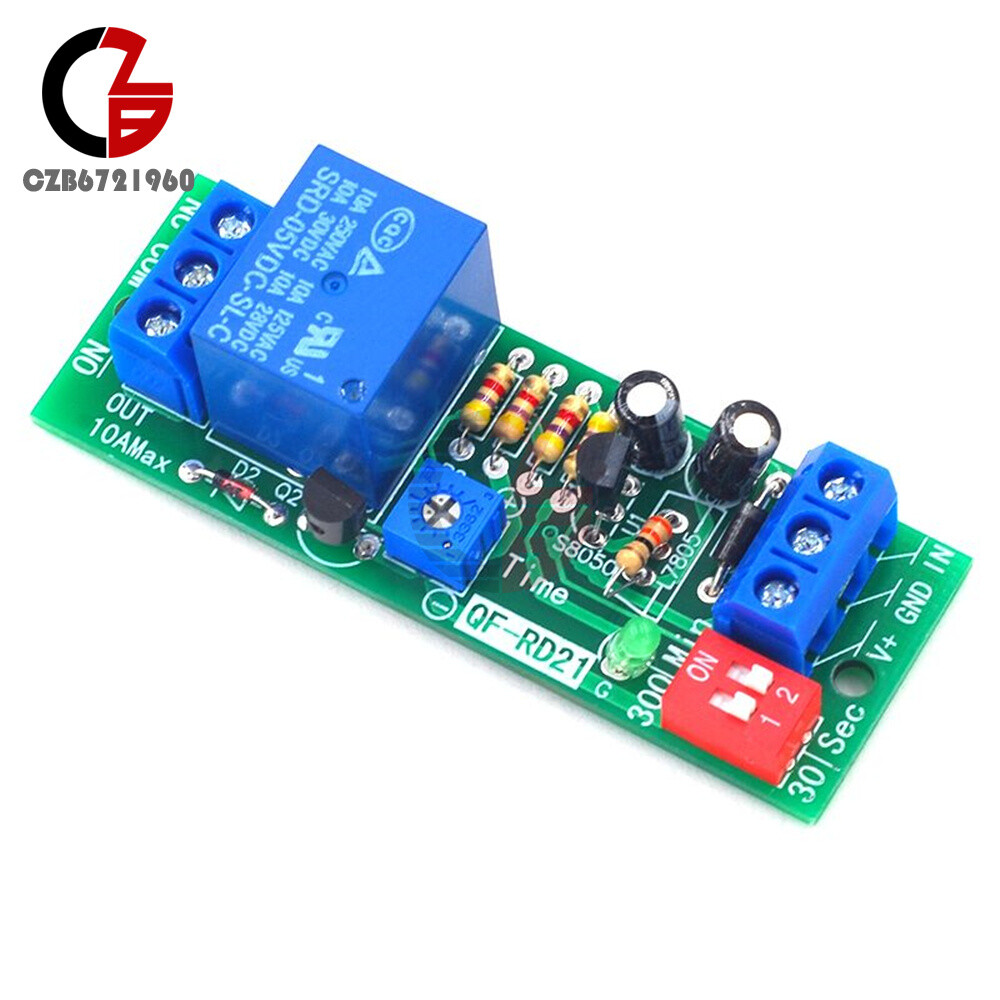 DC5V/12V/24V Adjustable Time Delay Timing Timer Relay Switch Turn ON/OFF Module