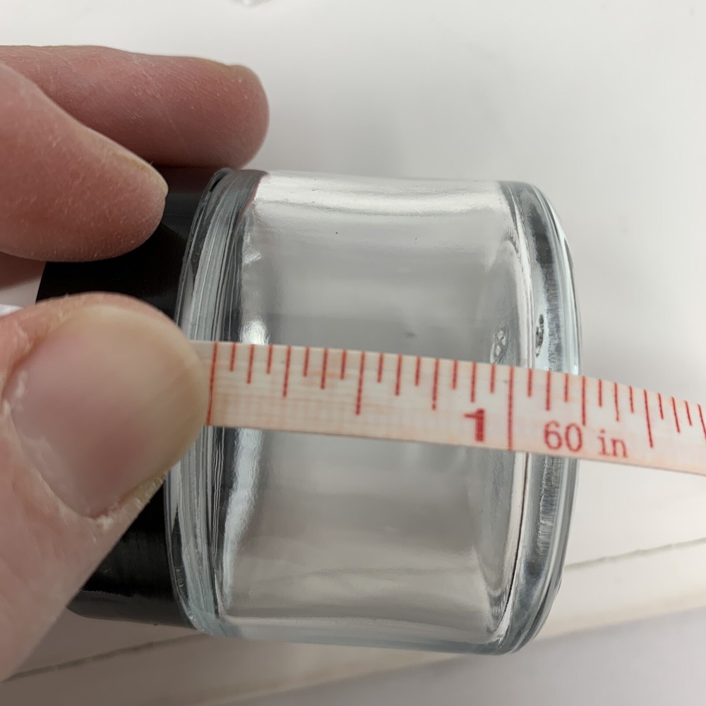 2 Ounce Round Clear Glass Jars with Lids 24 Pack