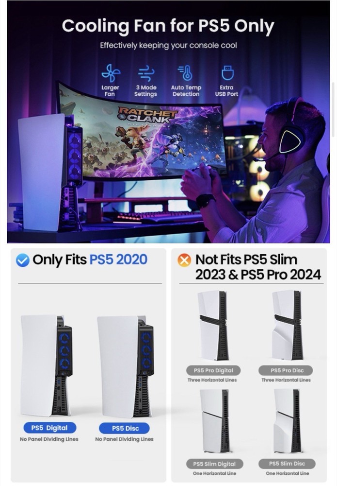 PS5 PlayStation Cooling Fan