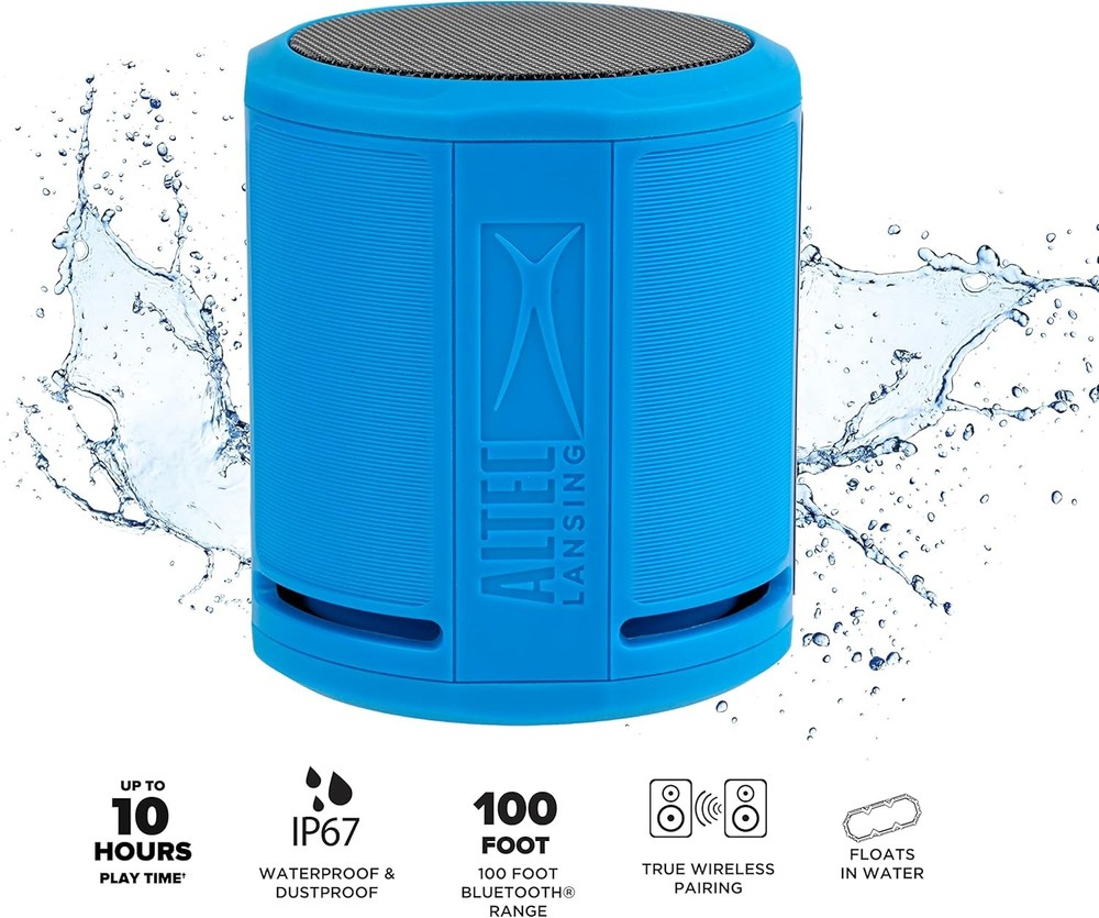Altec Lansing HydraOrbit EverythingProof Bluetooth Speaker 2-Pack, Blue