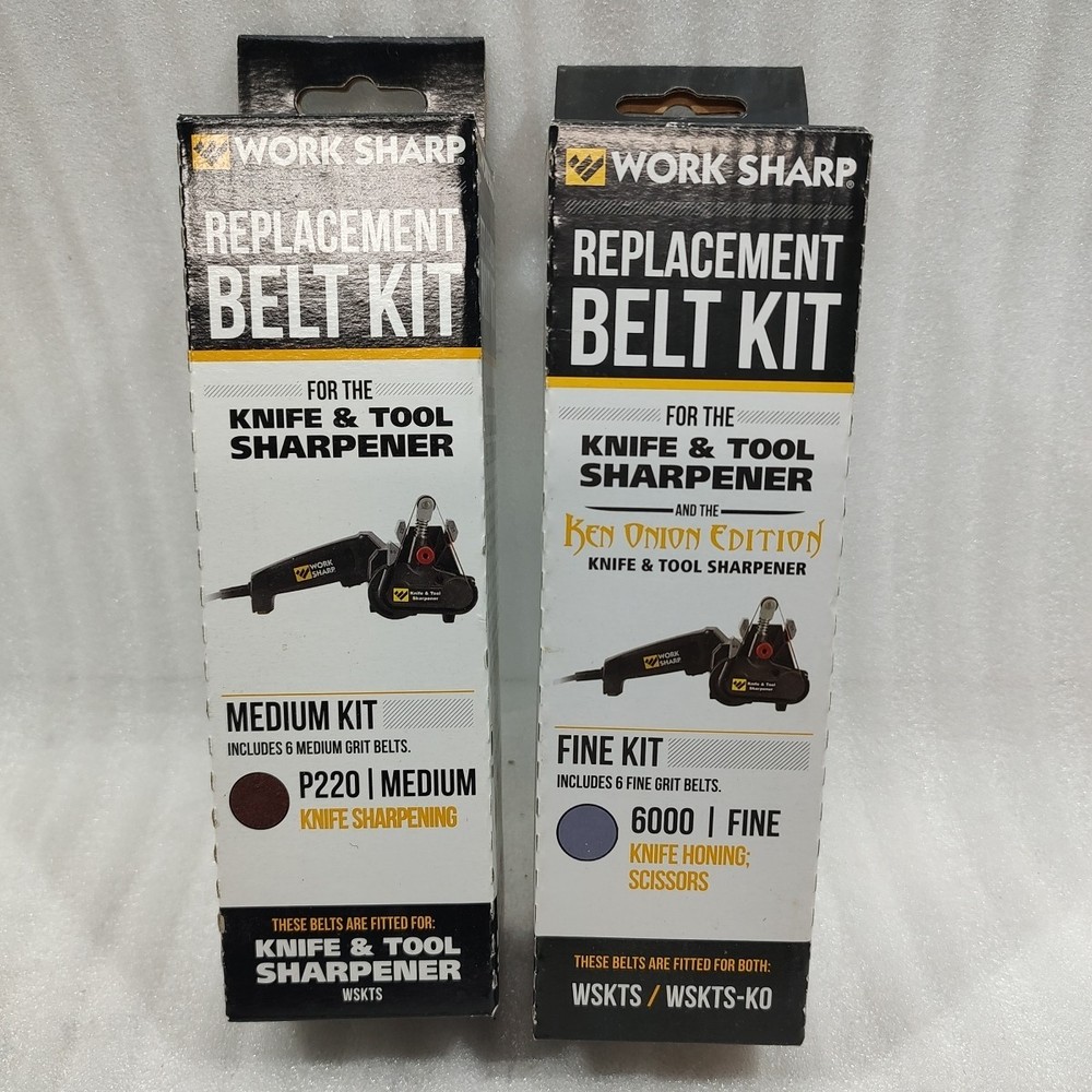 Work Sharp Knife Sharpener Replacement Belts 220 Medium And 6000 Fine New