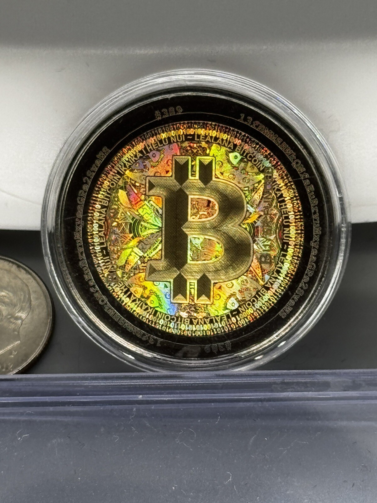 Lealana .01 nickel Design D Binary lim 140-#389-bit coin Lealana CASASCIUS