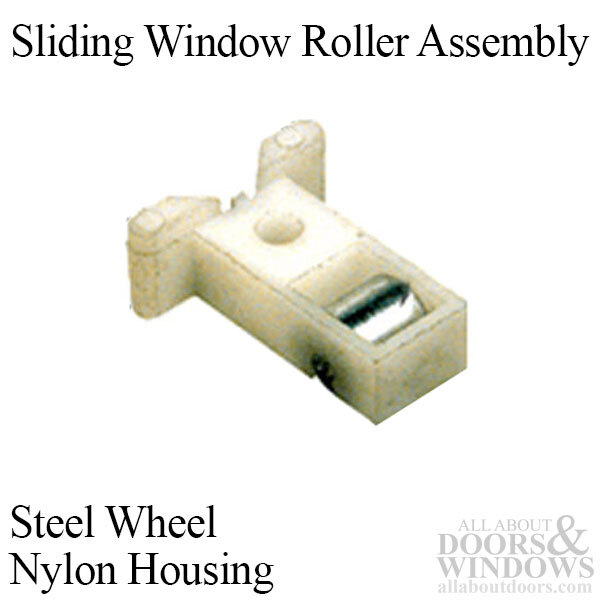 Roller Assembly (Flat) - Sliding Windows, Nylon / Steel