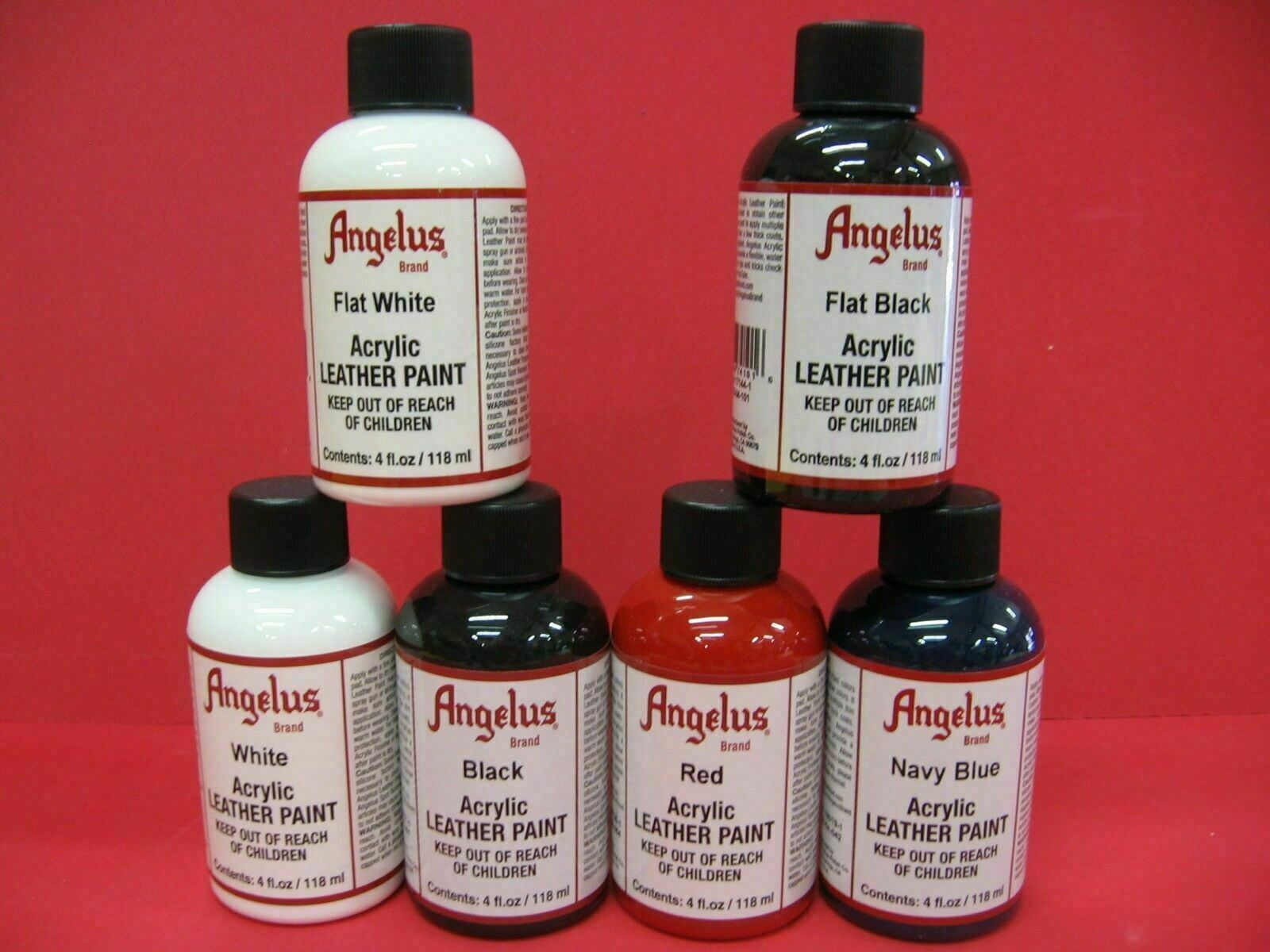 Angelus Acrylic Leather Paint - Sneaker Paint - 4 Ounces - 50 Colors Pic-A-Color