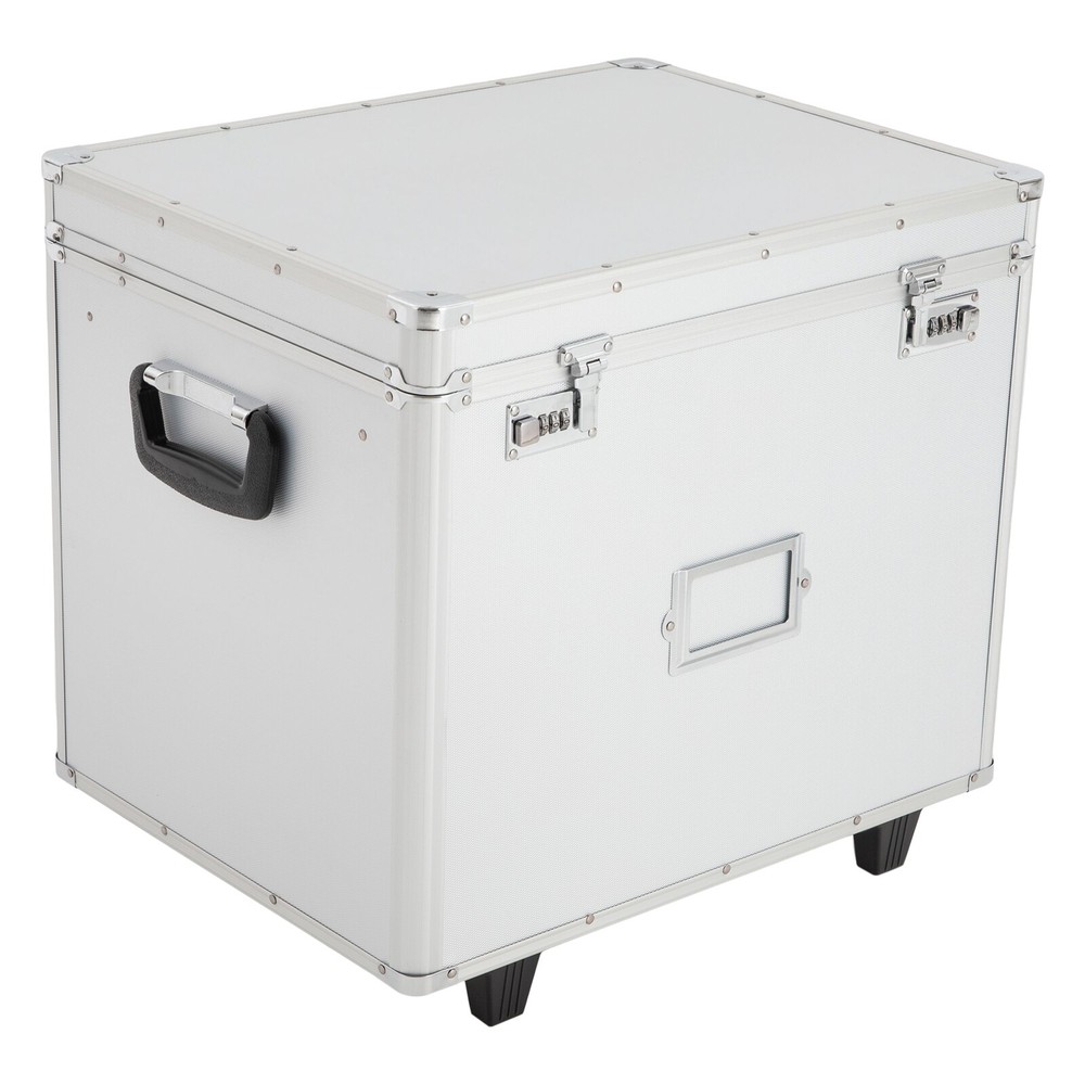 Locking Mobile Business Case, Aluminum Alloy File Lock Box, Hand pull File Case