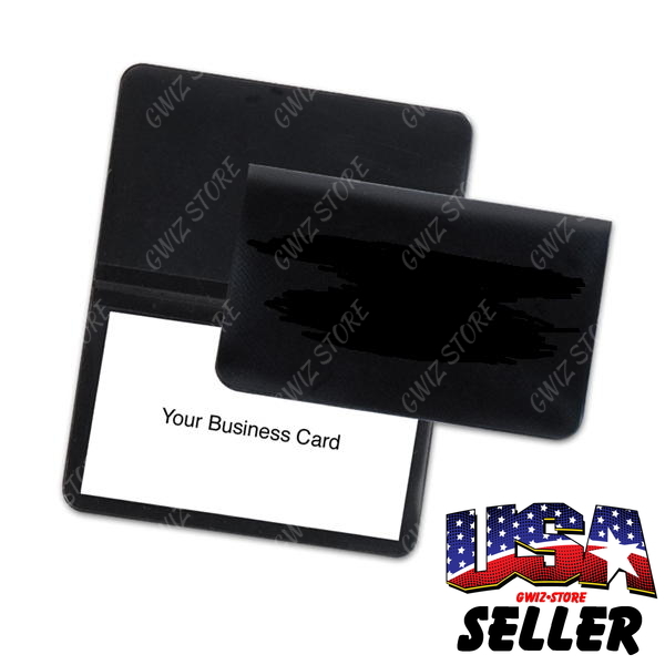 Business Card • License • Credit Card • ID / Mini Thin Black Wallet Holder