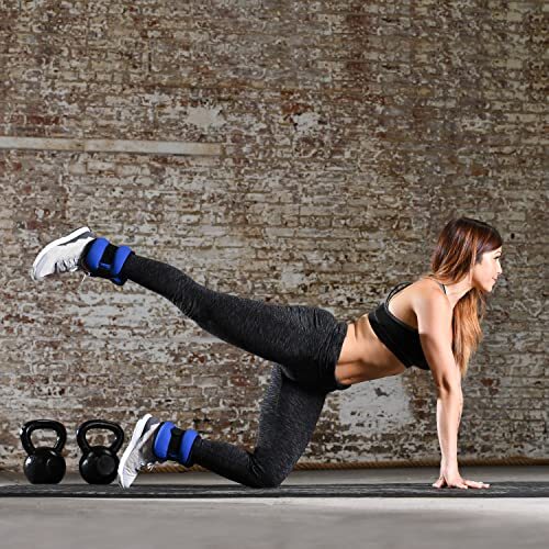 Ankle Weights Leg Arm Wrist Weights w/ Adjustable Strap, 3 Lbs Each Weights