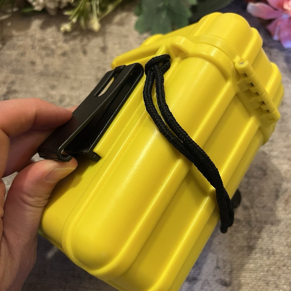 Otterbox Waterproof Dry Box Small Case Yellow Plastic Storage Hinge Lid