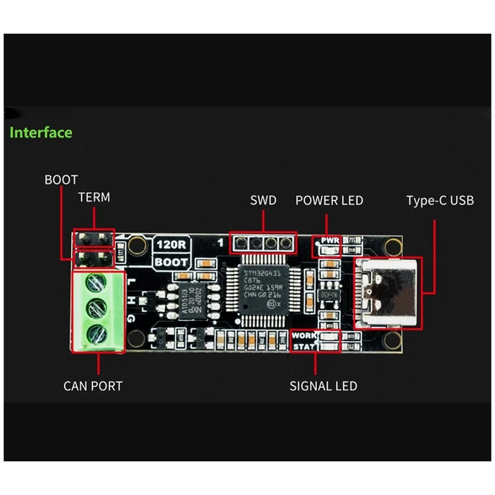 CANable V2.0 Pro CANbus Transceiver USB to Protocol Analyzer Adapter2121