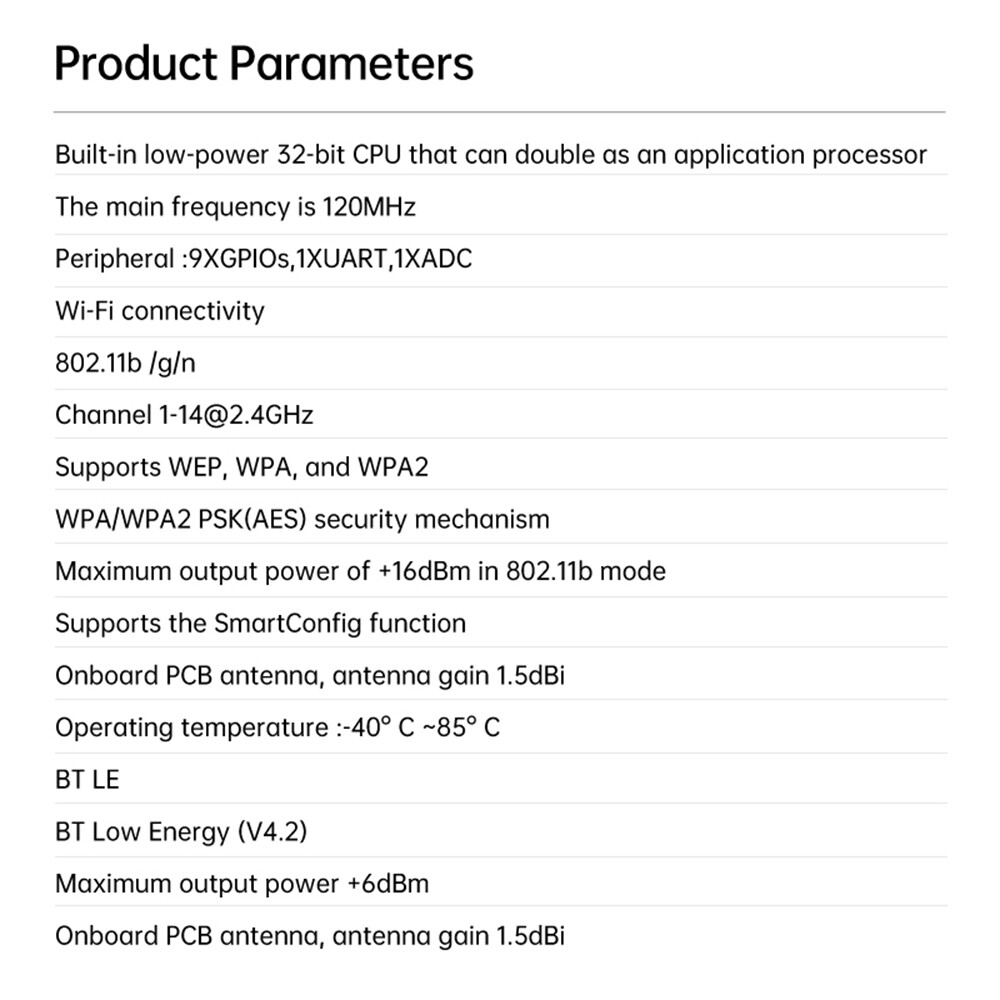 NiceMCU-WB3S WiFi Bluetooth Development Board CH340 Module Low-power 32-bit CPU