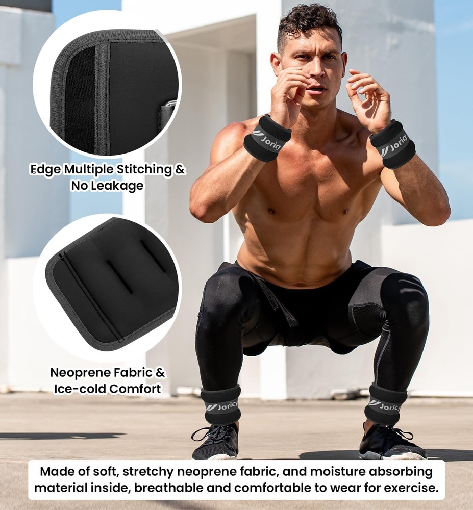 Adjustable Ankle Weights (6 LBS per Pair) for Effective Strength Training