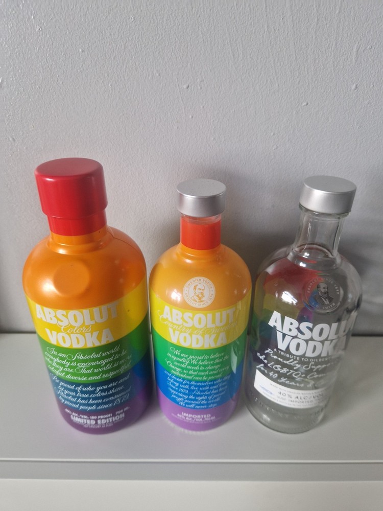 Absolut Gilbert Baker And Absolut Colours Empty Bottle and Case, 700ml
