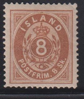 Iceland #3 Hinged  VF   Cat Value: $325