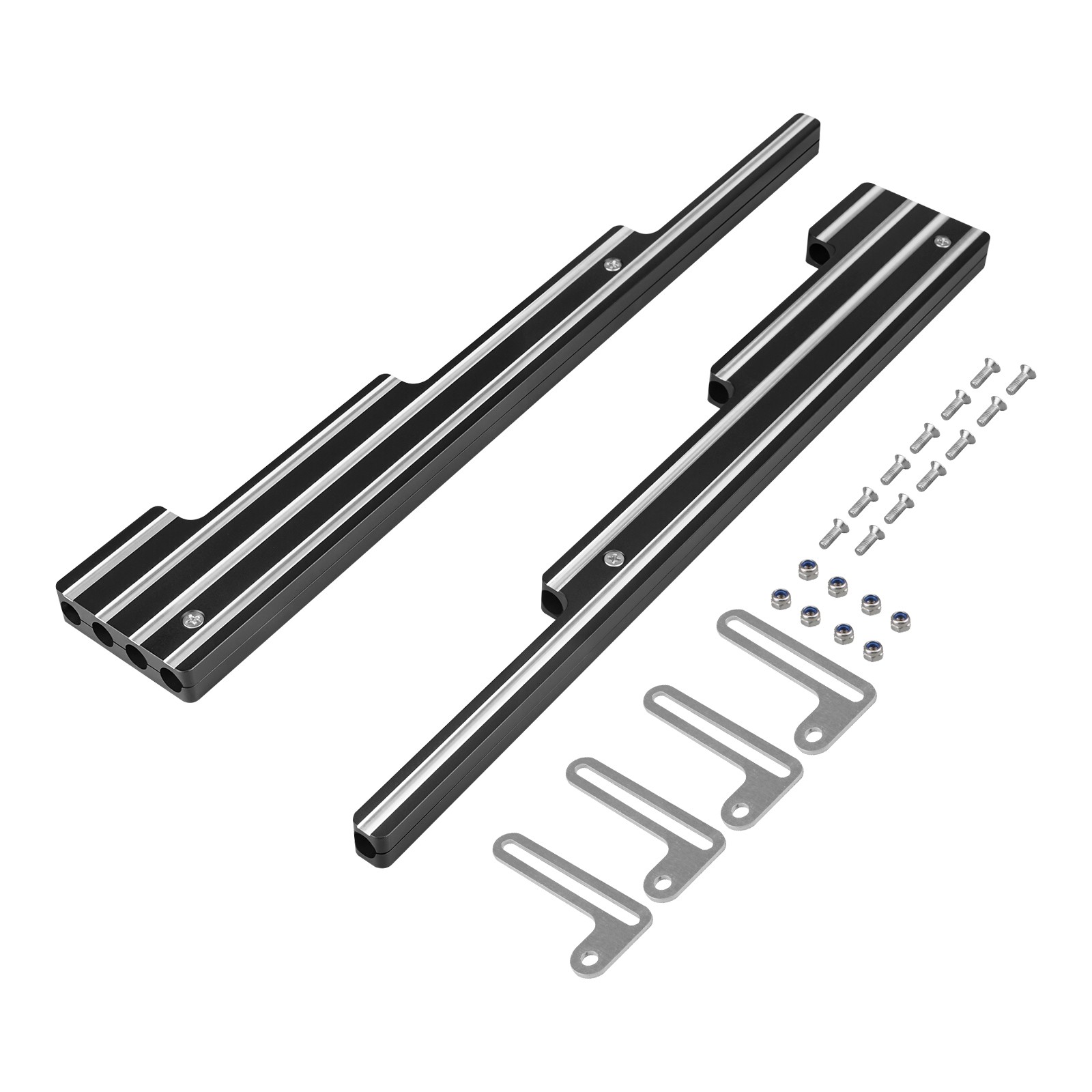 BEVINSEE Aluminum Spark Plug Wire Looms Holder Set For SBC BBC 302 350 454