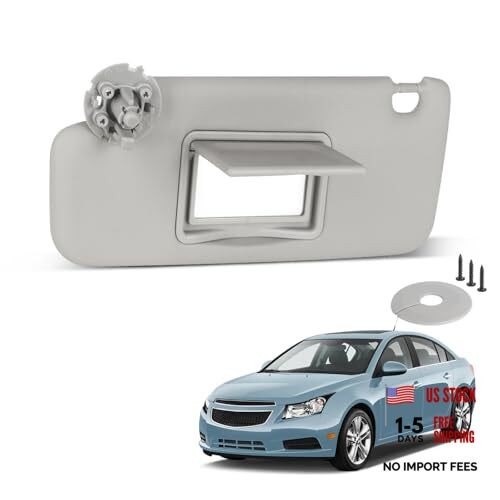 Sun Visor Driver Side for 2011-2019 Chevy Cruze, Gray, Left Left Driver Side