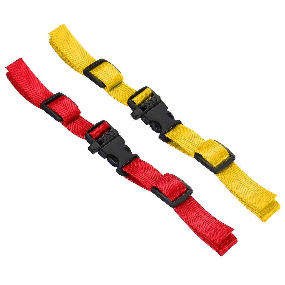 Backpack Belt Strap Set, 2 Pcs Strap with Quick-Release Buckle, Yellow, Red