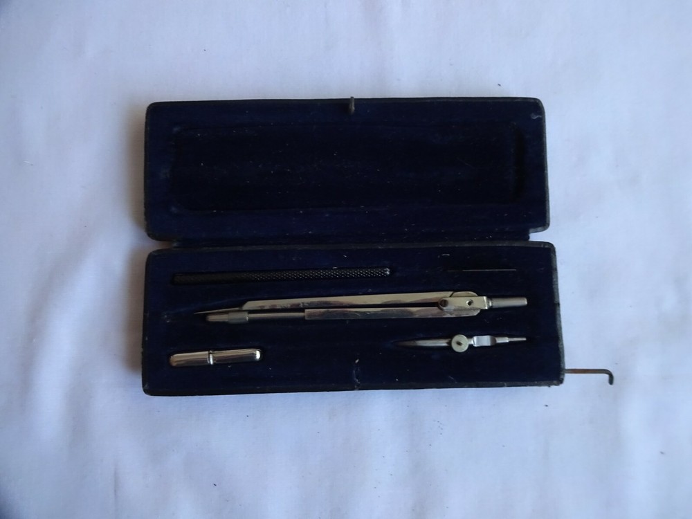 Vintage Drawing Surveying Instruments Set Cased