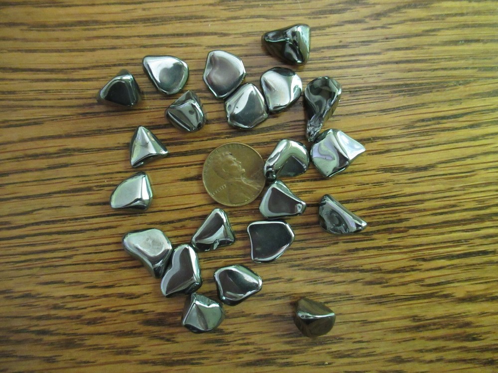 2pc Silicon Tumbled Pocket Stone Clears Negativity from Chakras Master Healer