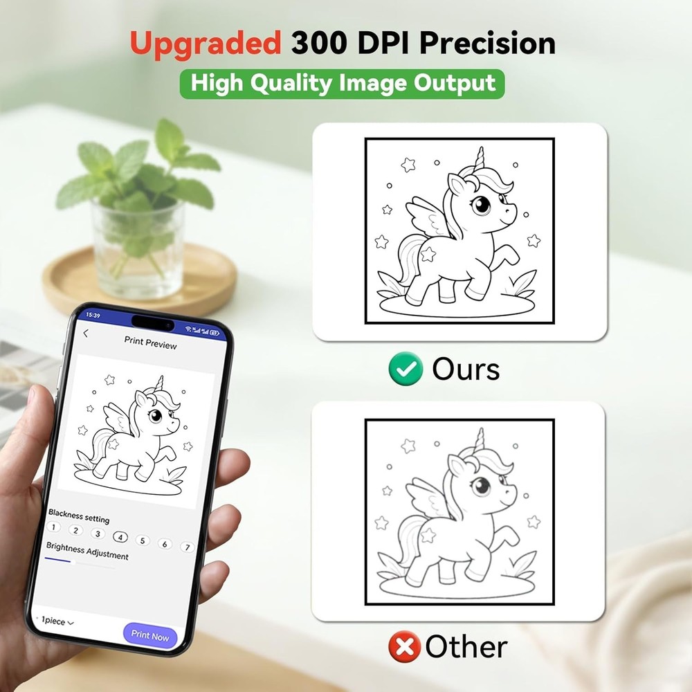 Mini Sticker Label Maker Machine Tape 2 Inch Bluetooth Themal Printer Inkless