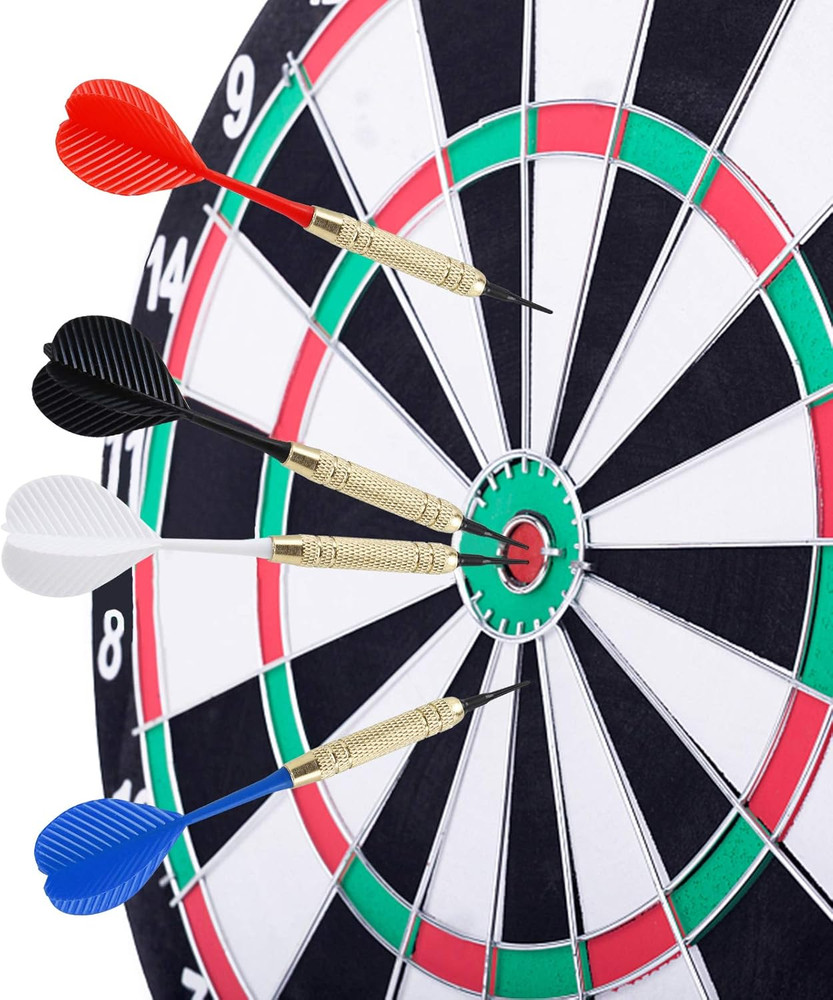 Soft Tip Darts Set 18G Plastic Dartboard Darts 12 Pack Extra Tips Included