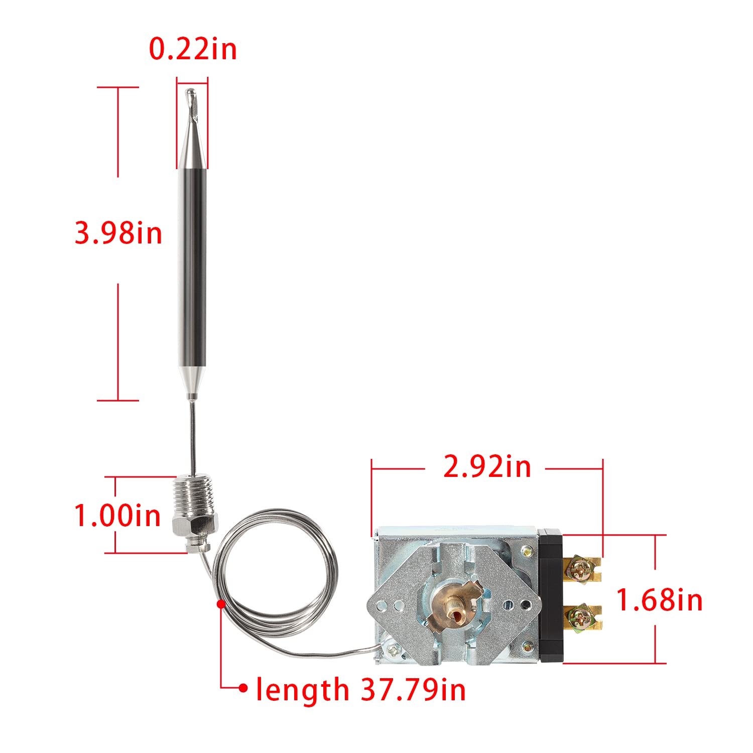 Fryer Thermostat for Pitco 60125401 Imperial 1175 11113 Blodgett Tem 200-400F