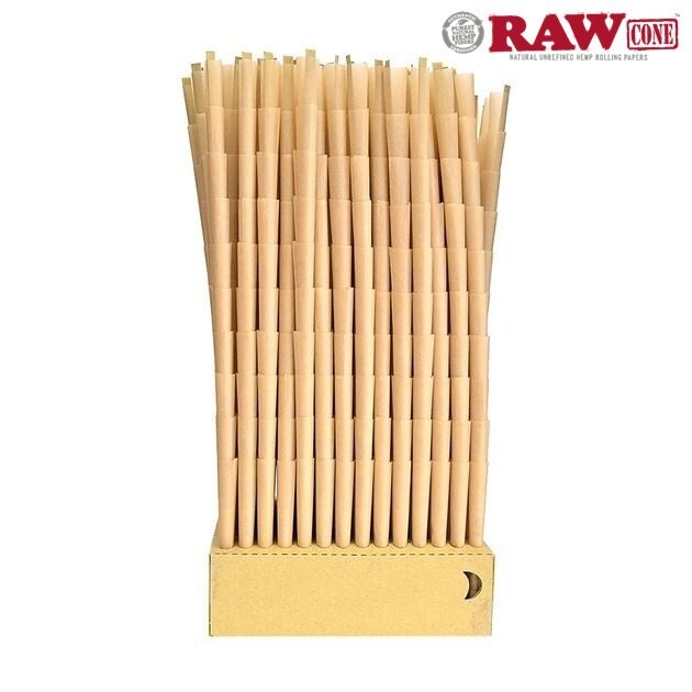 Authentic RAW Classic King Size Pre-Rolled Cones 100 Pack & Clipper Lighter US