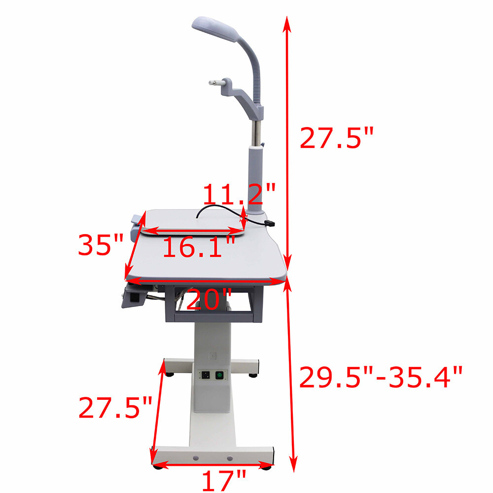 Automatic Optometry Ophthalmic Eyeglass Test Stand light Adjustable Height Table