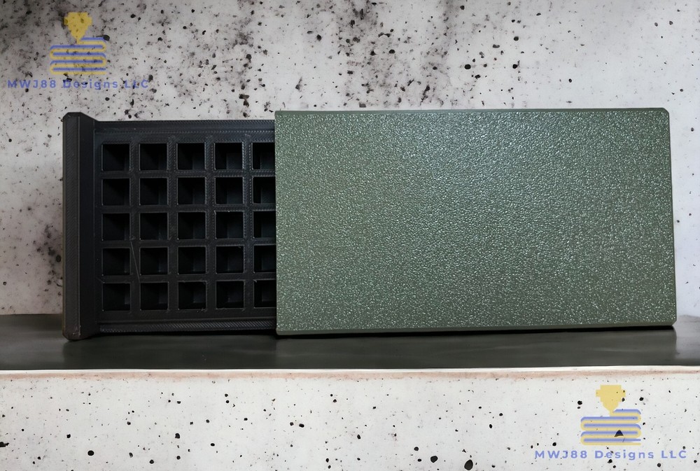 Multi Color Sliding 9mm Ammo Storage Box Case - 50rd Round - Multiple Colors!