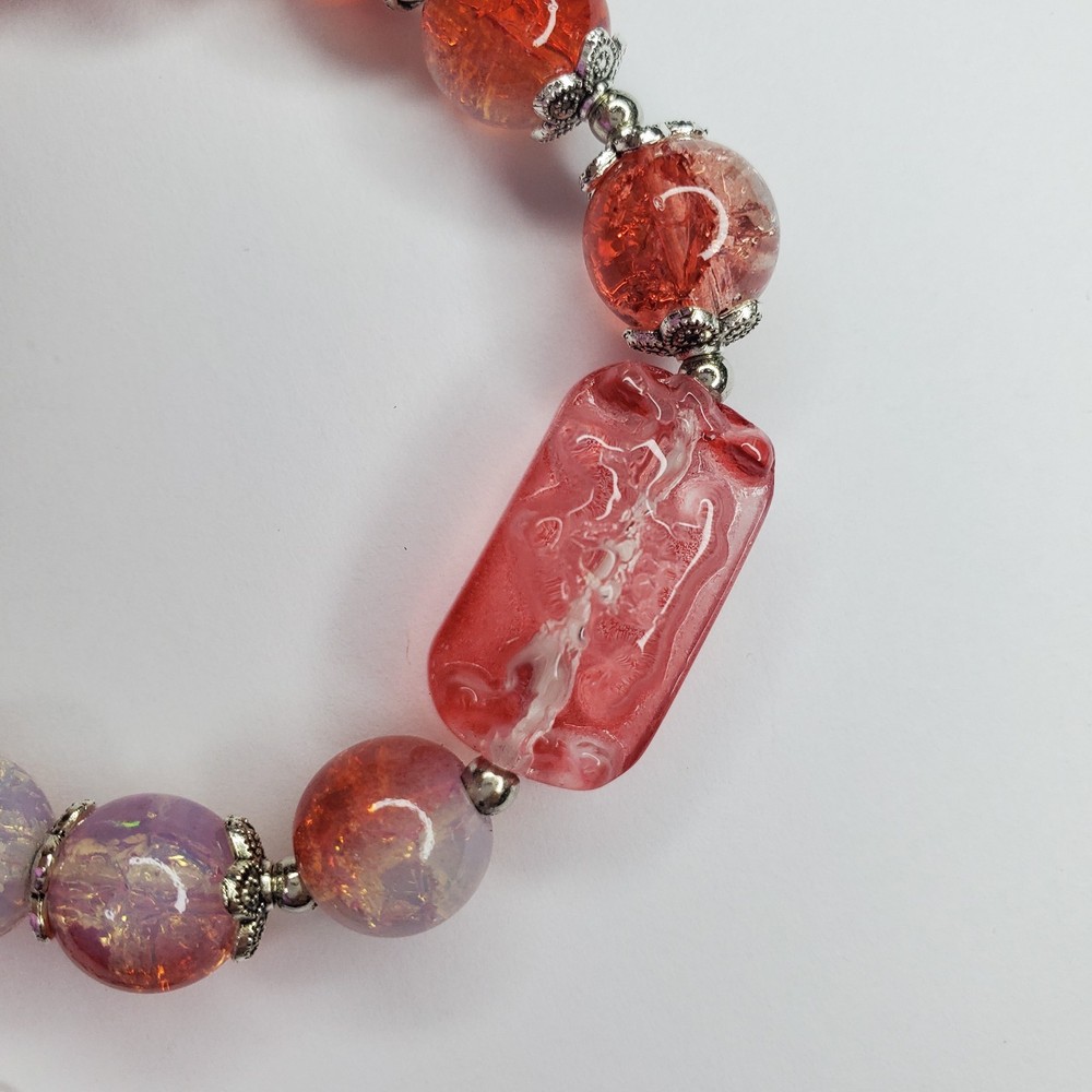 Hand crafted artisan unique gemstone bracelet